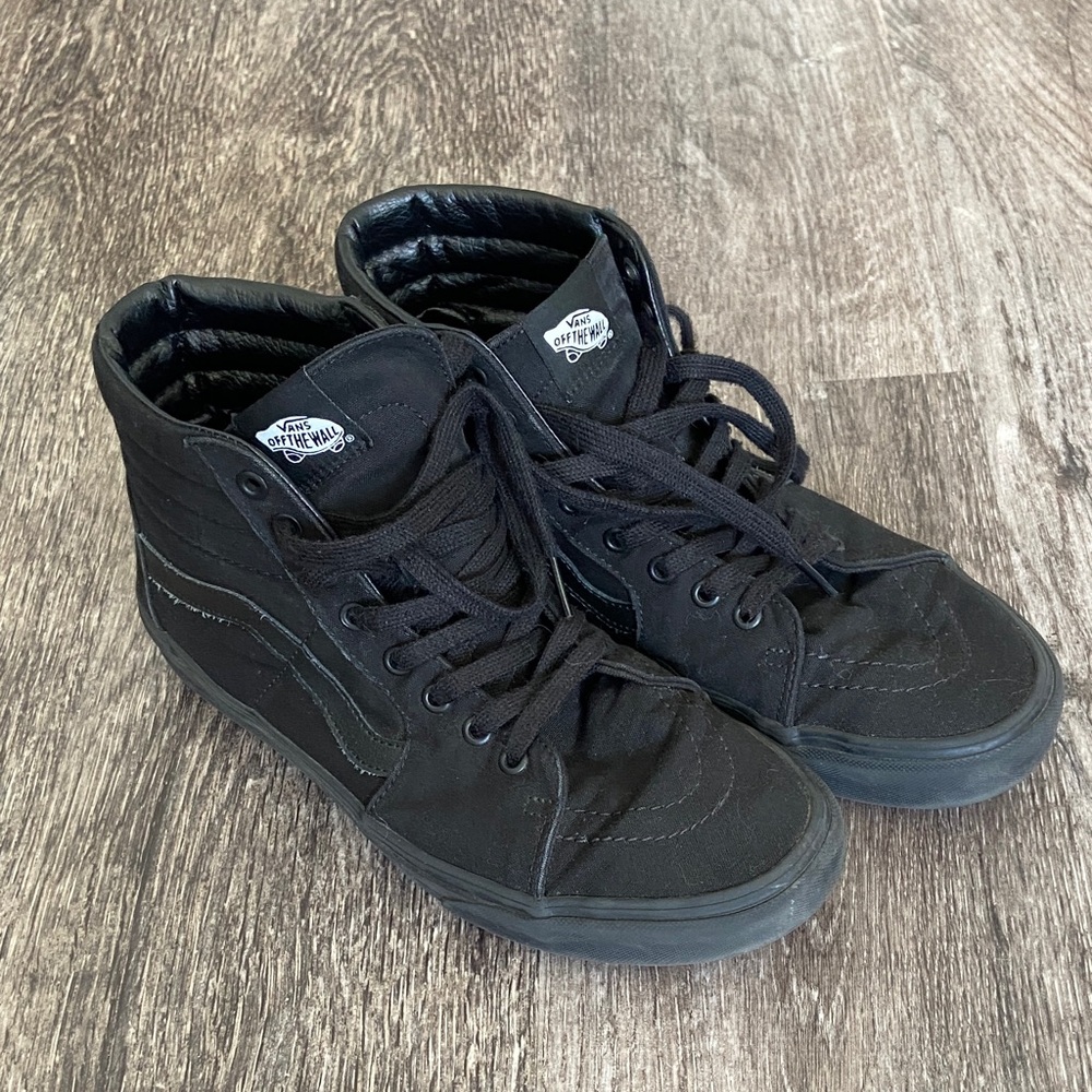 Vans All-Black Sk8-Hi High-Top Sneakers